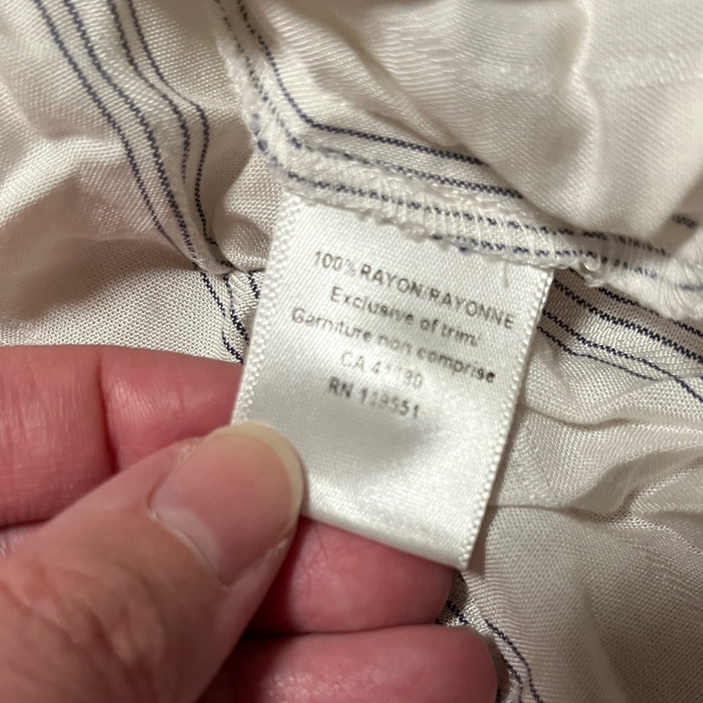 Gentle Fawn Ivory and Navy Blouse - Picture 7 of 8